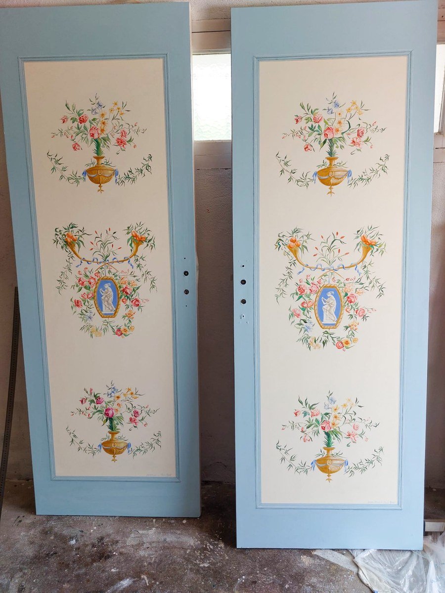 Portes finies en atelier