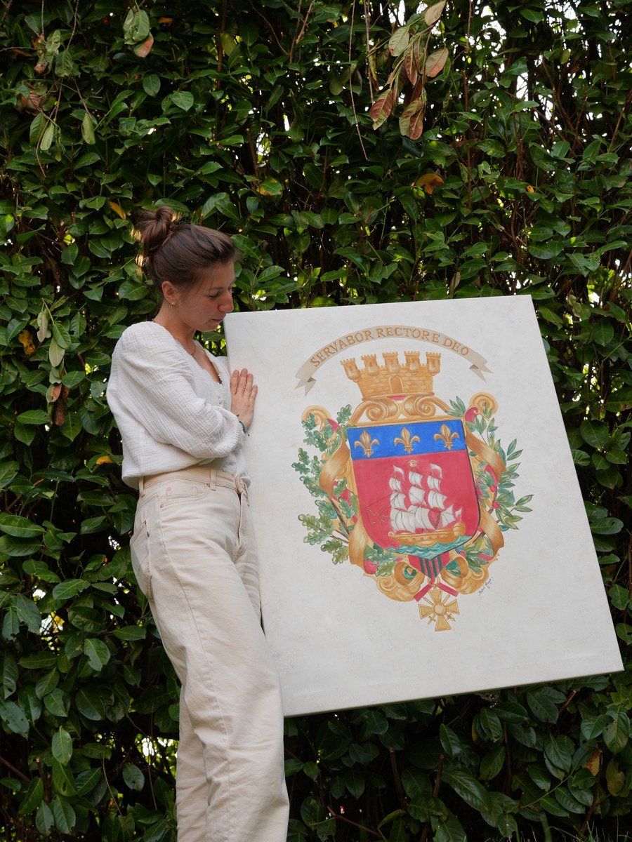 Avec le blason